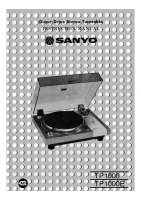Sanyo TP-1000 - Owners Manual 
